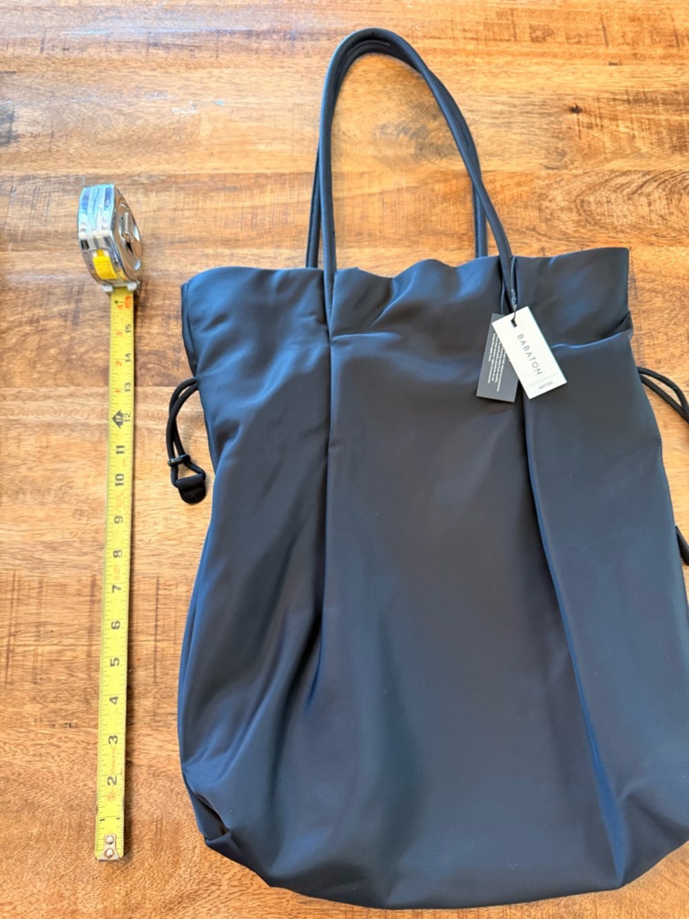 Babaton from ARITIZIA Black silkNylon Tote with Slim Shoulder Straps- brand new